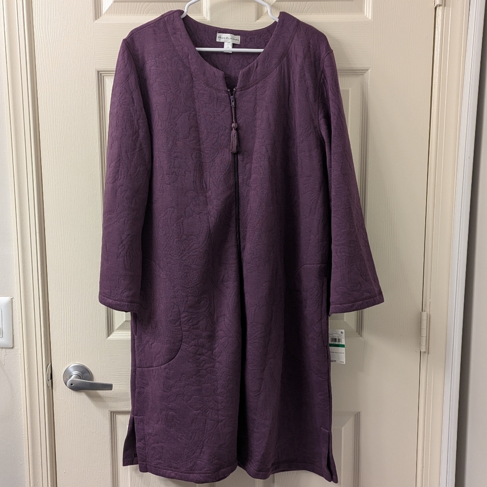 NEW Purple Long Duster Cardigan Robe